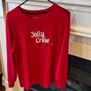 Jolly Crew Red Long Sleeve Shirt size M.  Worn once. Listing 9757